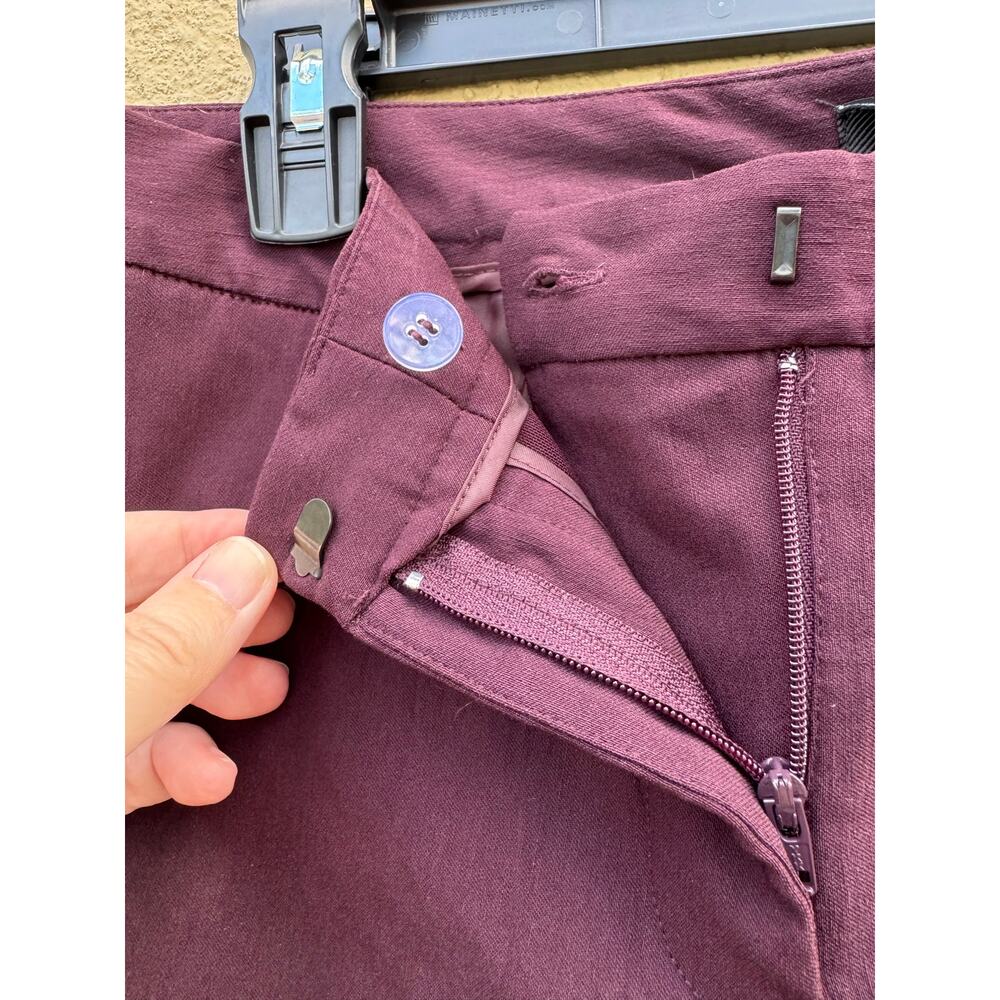 Mario Serrani Pants Size 8 Merlot Slim Fit Comfort Stretch - Picture 3 of 6